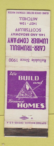 Matchbook Cover - Carr Trumbull Lumber Scottsbluff Mitchell NE WORN