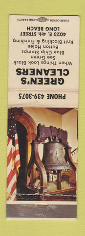 Matchbook Cover - Green's Cleaners Long Beach CA