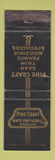 Matchbook Cover - Pine Craft White Pine Sash Spokane WA BLACK WORN