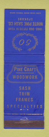 Matchbook Cover - White Pine Sash Spokane WA 1960 BLUE