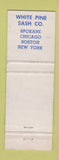 Matchbook Cover - White Pine Sash Spokane WA 1960 BLUE