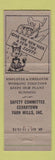 Matchbook Cover - Safety Hands Cedartown Yarn Mills cat back
