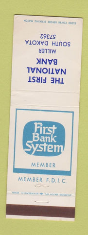 Matchbook Cover - First National Bank Miller SD