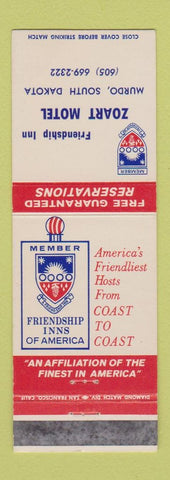 Matchbook Cover - Zoart Motel Murdo SD WEAR
