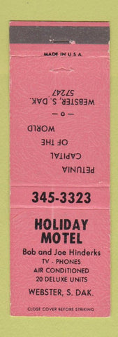 Matchbook Cover - Holiday Motel Webster SD Petunia Capital