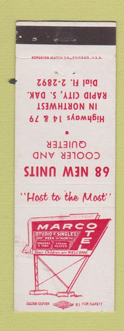 Matchbook Cover - Marco Motel Rapid City SD