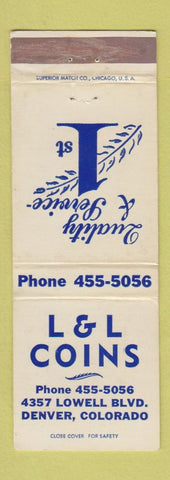 Matchbook Cover - L&L Coins Denver Colorado WEAR