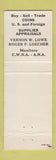 Matchbook Cover - L&L Coins Denver Colorado WEAR