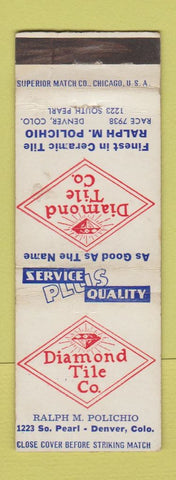Matchbook Cover - Diamond Tile Company Denver Colorado WEAR