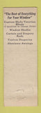 Matchbook Cover - Sunmaster Venetian Blinds Denver Colorado