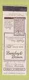 Matchbook Cover - Barclay and Brown Furniture Spokane WA WEAR