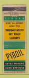 Matchbook Cover - Pyroil oil gas Gill Colorado Bartlett's WEAR