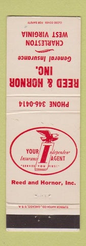 Matchbook Cover - Reed Horner Insurance Charleston WV