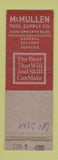 Matchbook Cover - McMullen Tools Detroit MI WEAR