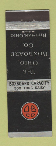 Matchbook Cover - Ohio Boxboard Company Rittman OH