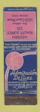 Matchbook Cover - Admiracion DeLuxe Shampoo Denver Colorado Western Beauty WORN