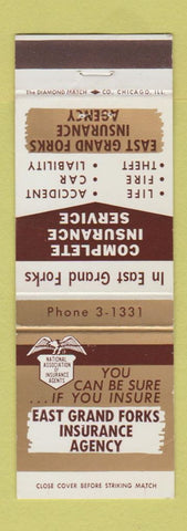 Matchbook Cover - East Grand Forks Insurance Agency MN