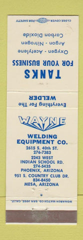 Matchbook Cover - Wayne Welding Equipment Mesa Phoenix AZ