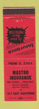 Matchbook Cover - Mastro Insurance