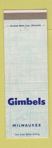 Matchbook Cover - Gimbels Store Milwaukee WI
