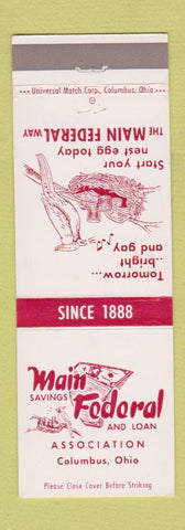 Matchbook Cover - Main Federal Savings and Loan Columbus OH