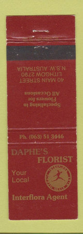 Matchbook Cover - Daphe's Florist FTD Lithgow Australia NSW