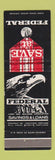 Matchbook Cover - Federal Savings and Loan Hill Creek South Portland ME