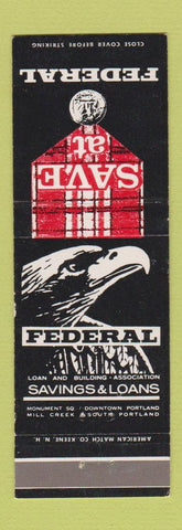 Matchbook Cover - Federal Savings and Loan Hill Creek South Portland ME