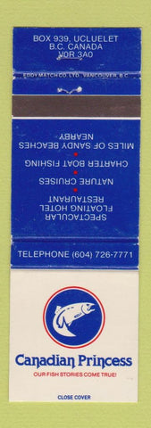 Matchbook Cover - Canadian Princess Fish Ucluelet BC