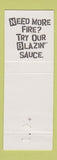 Matchbook Cover - Buffalo Wild Wings restaurants
