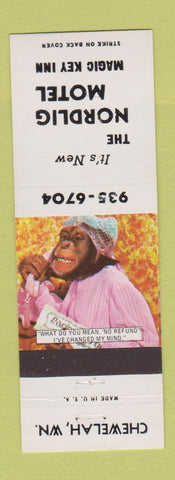 Matchbook Cover - Nordlig Motel Chewelah WA monkey