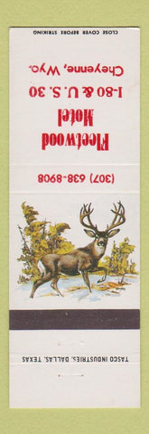 Matchbook Cover - Fleetwood Motel Cheyenne WY elk