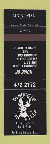 Matchbook Cover - DeNucci's 35 Villa Luck WI Elk