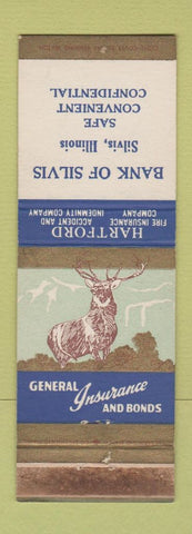 Matchbook Cover - Hartford Insurance Silvis IL bank WEAR