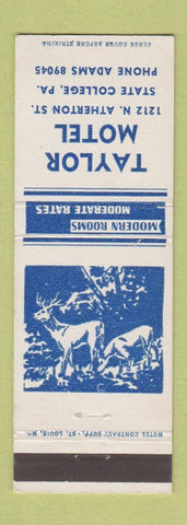 Matchbook Cover - Taylor Motel State College PA