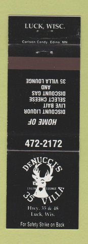 Matchbook Cover - Denucci's 35 Villa Luck WI Elk