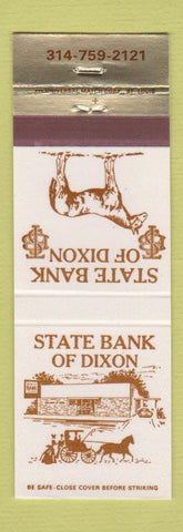 Matchbook Cover - State Bank of Dixon IL? Horse