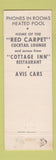 Matchbook Cover - Sleepy Hollow Motor Hotel Elkhart IN horse