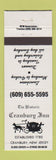 Matchbook Cover - Cranbury Inn NJ