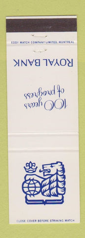 Matchbook Cover - Royal Bank Canada 100 Years