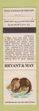 Matchbook Cover - Bryant and May Wild Annimals Otter WEAR