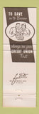 Matchbook Cover - Ahdawagam Credit Union Wisconsin Rapids WI