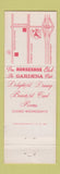 Matchbook Cover - Horseshoe Club Gardena CA cards poker