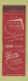 Matchbook Cover - Gem Restaurant St Louis MO WEAR