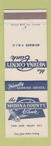 Matchbook Cover - Medina County Bank Lodi Valley City OH