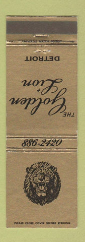Matchbook Cover - Golden Lion Detroit MI