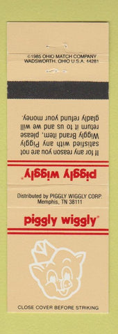 Matchbook Cover - Piggly Wiggly grocery pig