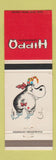Matchbook Cover - Hippo Hamburgers San Francisco Menlo Park San Mateo CA