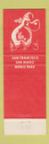Matchbook Cover - Hippo Hamburgers San Francisco Menlo Park San Mateo CA