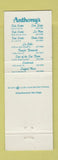 Matchbook Cover - Anthony's Fish Grotto San Diego LA Jolla CA
